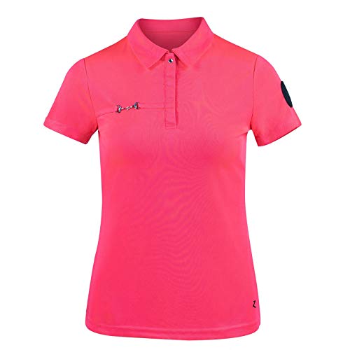 HORZE Denise Women's Functional Equestrian Polo T-Shirt - Pink - 10