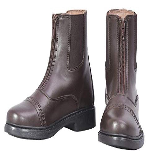 TuffRider Children's Starter Front Zip Paddock Boots, Mocha