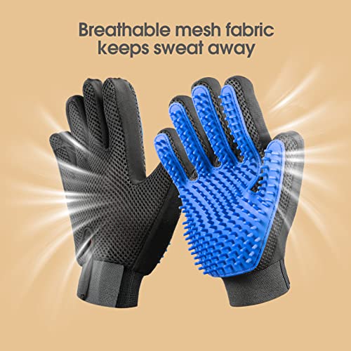 Upgrade Pet Grooming Gloves Brushes Gloves for Gentle Shedding Effi Vero Beach Equestrian Club